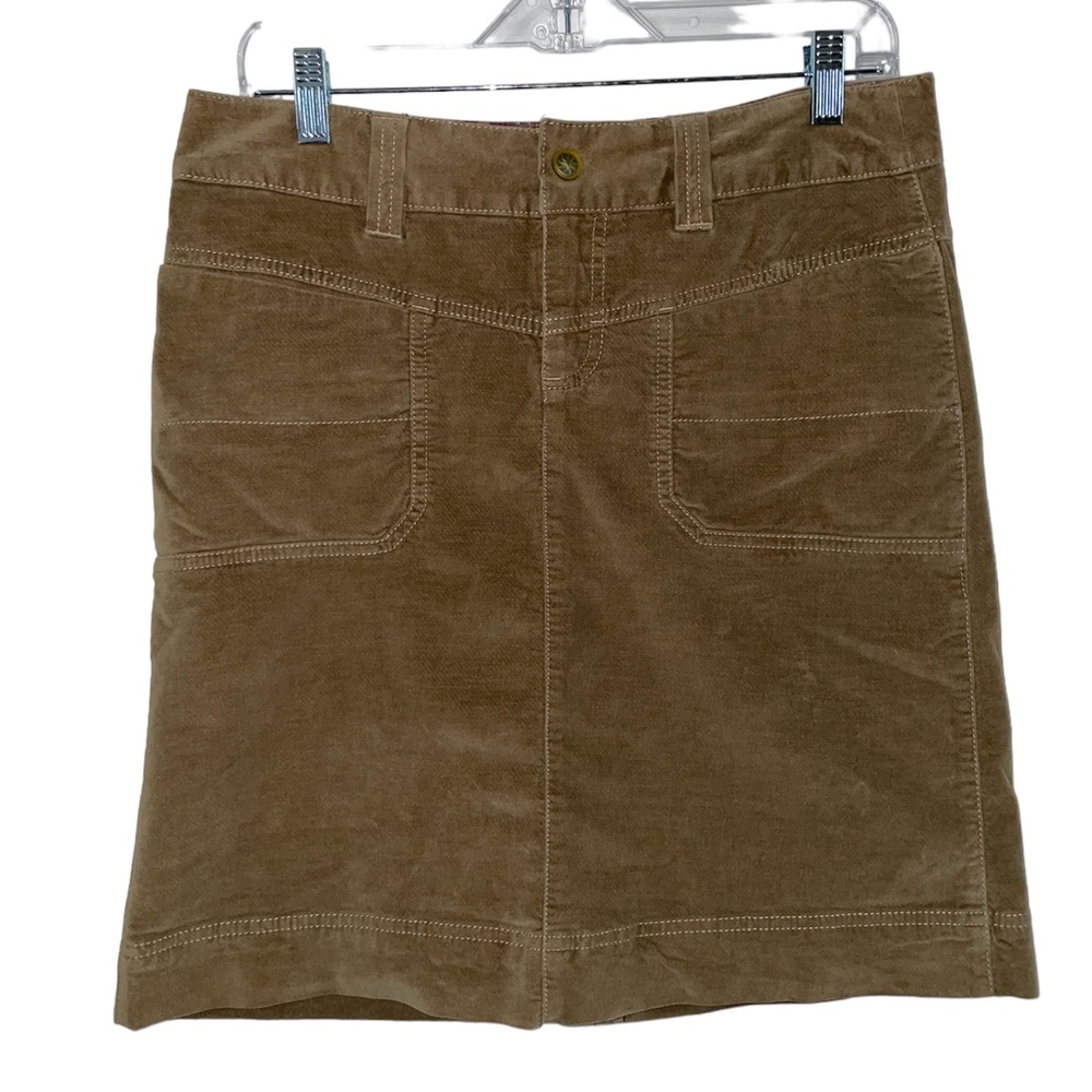 Athleta Washed Velvet Skirt-Tan, Size 8